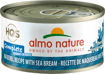 Almo Nature HQS Complete Mackerel Recipe With Sea Bream In Gravy